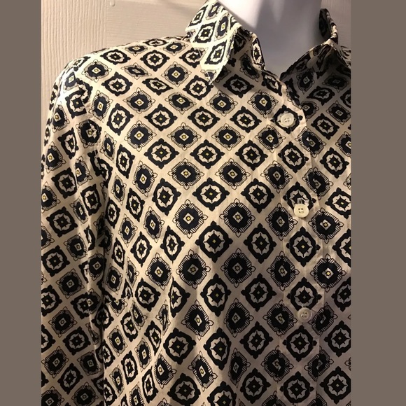 J. CREW Perfect Shirt Foulard Medallion Print Top Blouse Button Down Lightweight - Picture 8 of 8